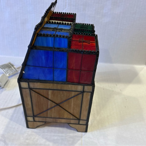 Special Times Genuine Stained Glass Lighted toy box Vintage working no box - Picture 8 of 15